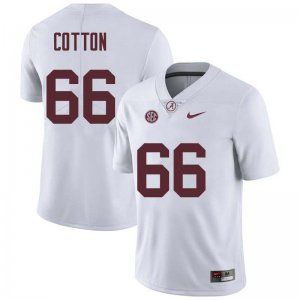 NCAA Men's Alabama Crimson Tide #66 Lester Cotton Stitched College Nike Authentic White Football Jersey JC17I73NH